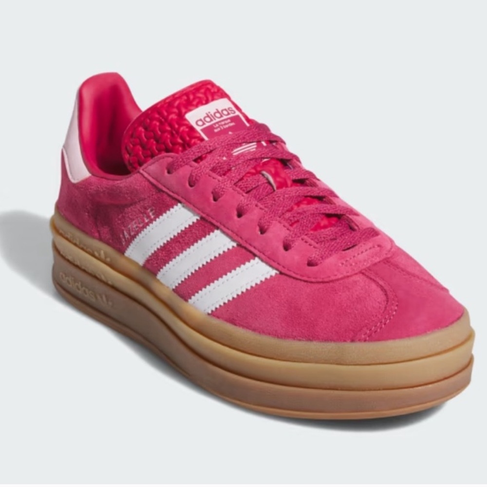 Adidas Gazelle Bold Wild Pink Gum Size 7. Worn ONCE! Excellent condition.
